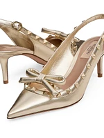 Rockstud Bow Slingback Pumps 60MM