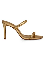 Taliah 100MM Metallic Leather Sandals