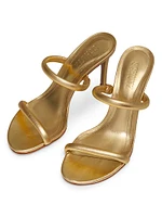 Taliah 100MM Metallic Leather Sandals