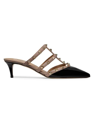 Rockstud Patent Leather Mules 50MM
