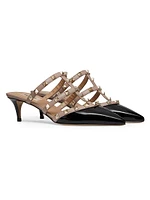 Rockstud Patent Leather Mules 50MM