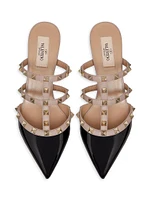 Rockstud Patent Leather Mules 50MM