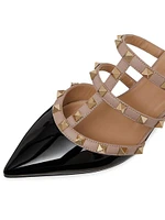 Rockstud Patent Leather Mules 50MM