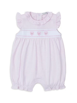 Baby Girl's Striped Bubble Short Playsuit