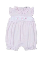 Baby Girl's Striped Bubble Short Playsuit