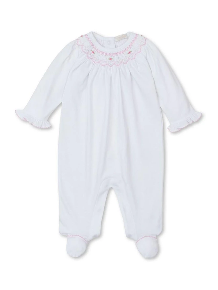 Baby Girl's Smocked Footie