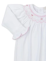 Baby Girl's Smocked Footie