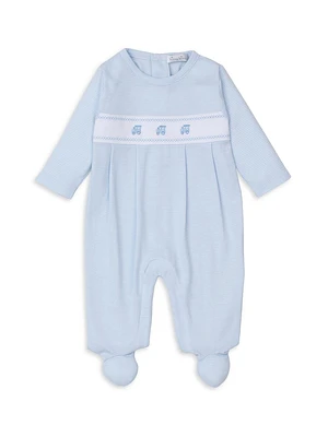 Baby's Embroidered Striped Footie