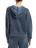 Cotton-Blend Long-Sleeve Hoodie