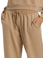 Cotton-Blend Crop Sweatpants