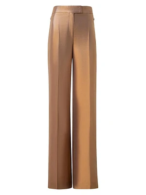 Fior Metallic Straight Trousers