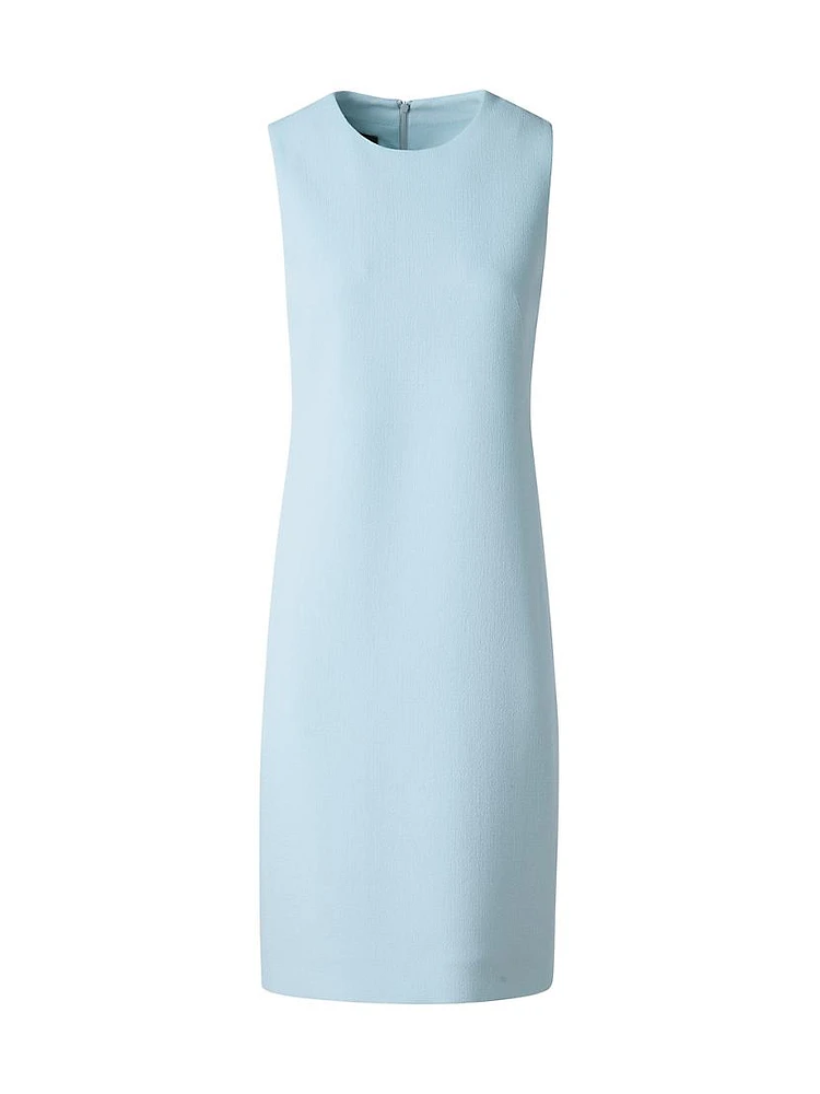 Wool Sleeveless Sheath Minidress