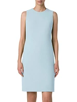 Wool Sleeveless Sheath Minidress