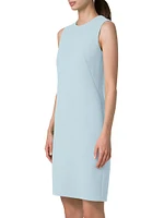 Wool Sleeveless Sheath Minidress