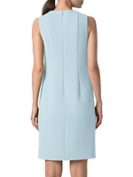 Wool Sleeveless Sheath Minidress