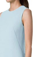Wool Sleeveless Sheath Minidress