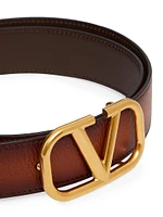 VLogo Signature Belt Ombré Cowhide