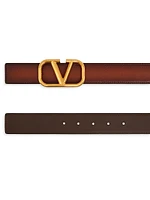 VLogo Signature Belt Ombré Cowhide