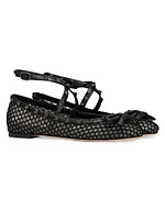 Rockstud Mesh Ballerinas