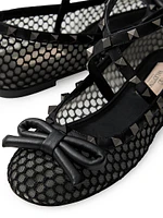 Rockstud Mesh Ballerinas