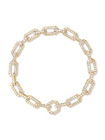 Pavé Chain Bracelet 18K Yellow Gold