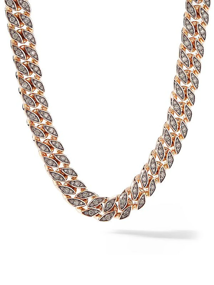 Curb Chain Necklace in 18K Rose Gold