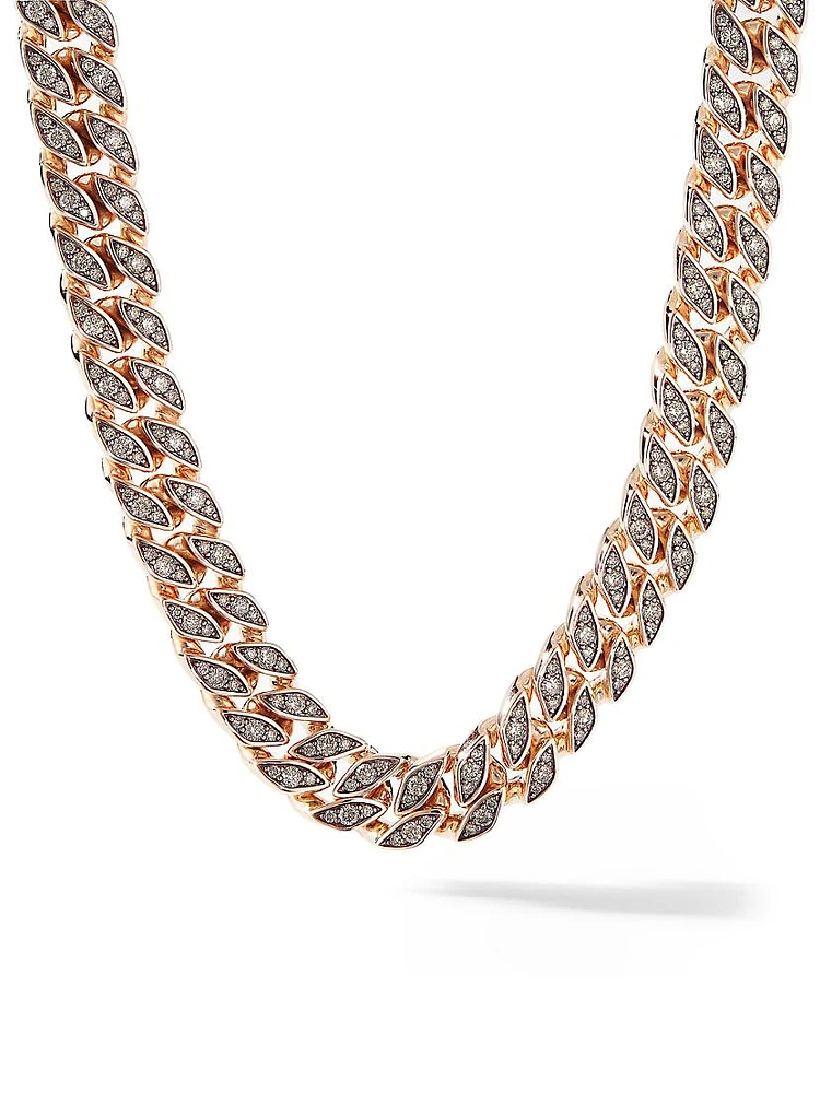 Curb Chain Necklace 18K Rose Gold