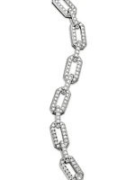 Pavé Chain Bracelet 18K White Gold