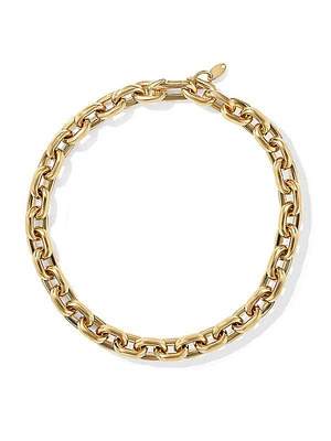 Deco Chain Link Bracelet in 18K Yellow Gold, 6.5MM