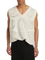 Circle Wool Knit Vest