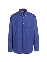 Check Cotton Oxford Button-Down Shirt