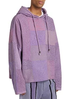 Colorblocked Stitch Cotton Drawstring Hoodie