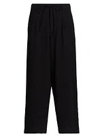 Pleated Drawstring Pants