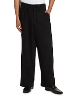 Pleated Drawstring Pants