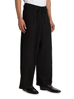 Pleated Drawstring Pants