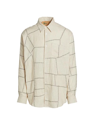 Abstract Linen Shirt