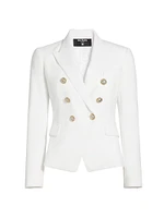 Crepe Double-Breasted Jacket
