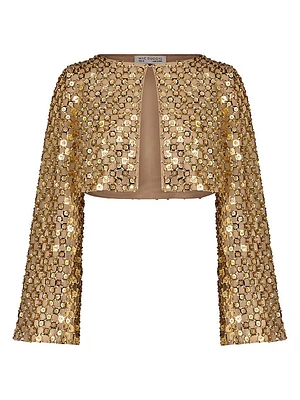 Embellished Georgette Crop Cardigan