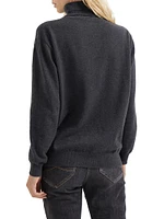 Cashmere Turtleneck Sweater with Monili