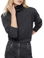 Cashmere Turtleneck Sweater with Monili