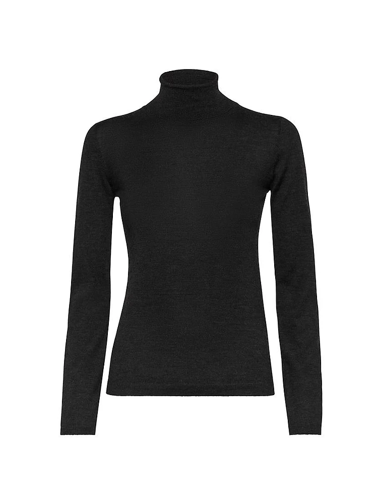 Cashmere and Silk Lightweight Turtleneck Sweater