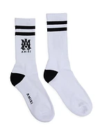 MA Core Cotton-Blend Ribbed Socks