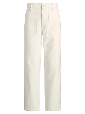 Ricky Cotton Utility Straight-Leg Pants