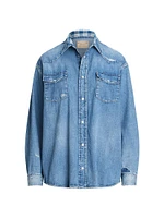 Denim Oversized Western Shirt