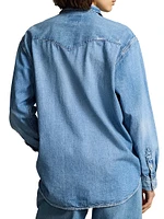 Denim Oversized Western Shirt