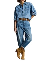 Denim Oversized Western Shirt