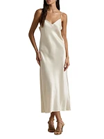 Satin Slip Midi-Dress