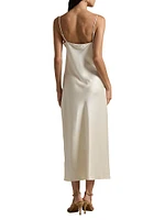 Satin Slip Midi-Dress