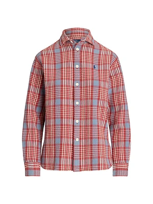 Plaid Relaxed Fit Cotton Shirt