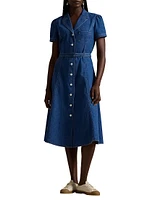 Belted Denim Shirtdress